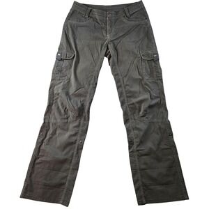 Kuhl Pants Kids 10 Gray Cargo Hiking Cotton Spandex Twill 31 Inseam Pockets